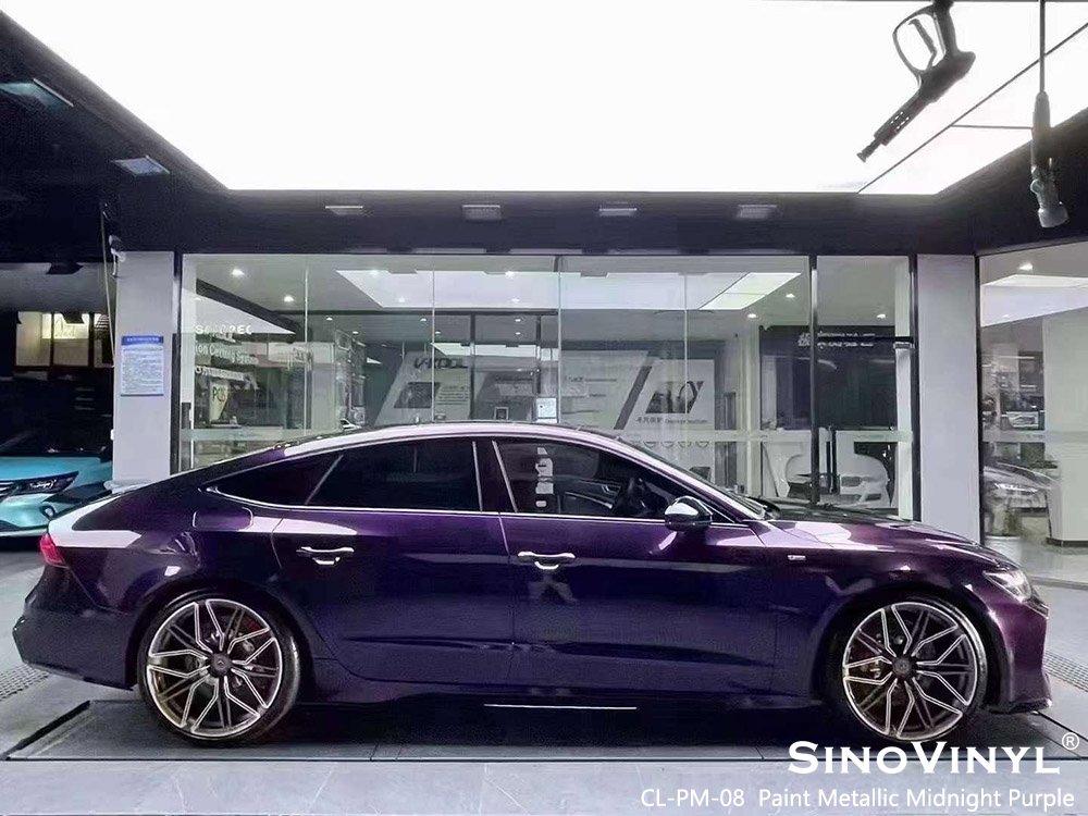 CL-PM-08 Paint Metallic Midnight Purple Car Wrap Vinyl Film for AUDI