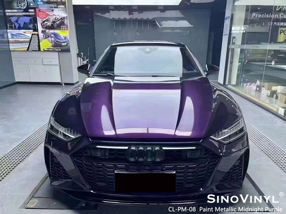 CL-PM-08 Paint Metallic Midnight Purple Car Wrap Vinyl Film for AUDI