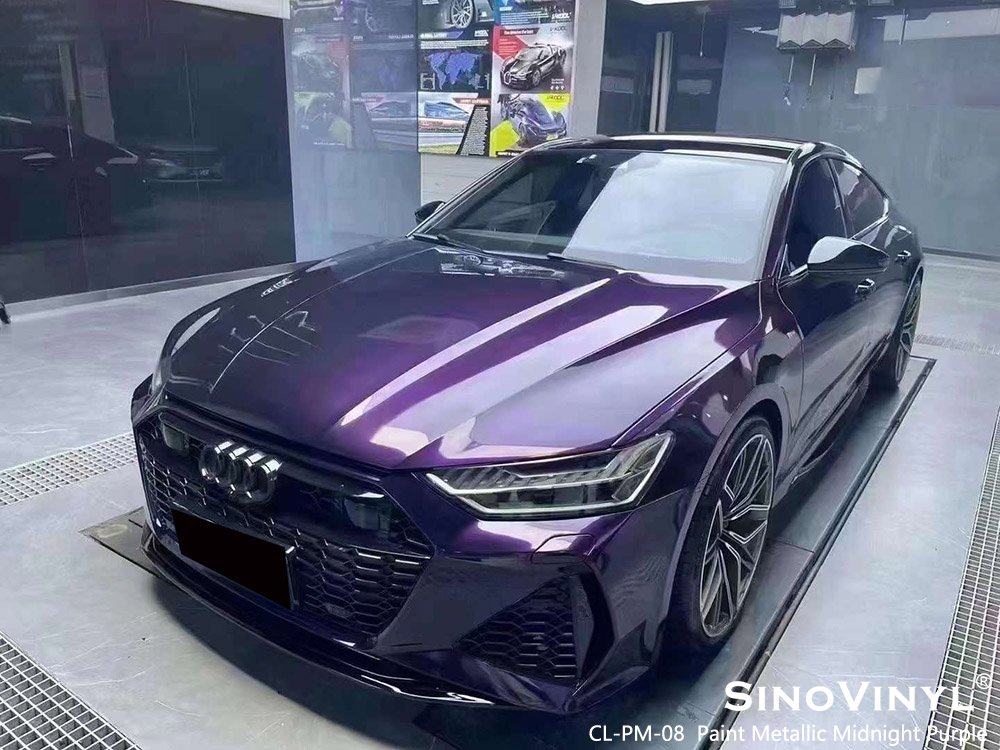 CL-PM-08 Paint Metallic Midnight Purple Car Wrap Vinyl Film for AUDI