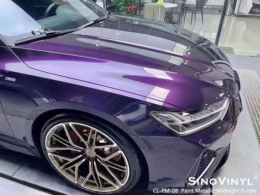 CL-PM-08 Paint Metallic Midnight Purple Car Wrap Vinyl Film for AUDI