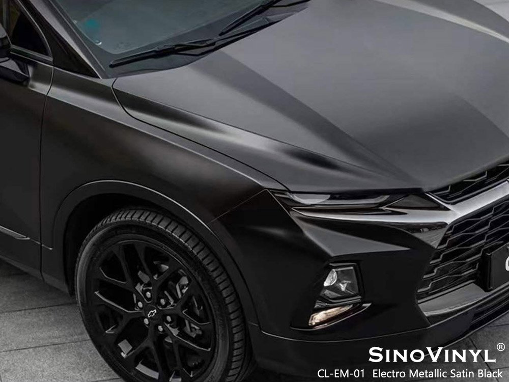 Black Satin Chrome Metallic Matt Car Wrap Vinyl for Vehicle Wraps