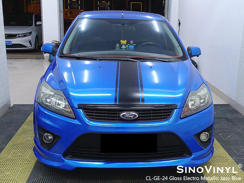 Self Adhesive Film Gloss Electro Metallic Jazz Blue Paint Protection Decal Clear Vinyl Film Stickers For Car Wrap