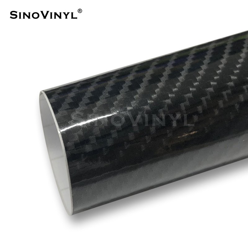 High Quality Gloss Black Color 5D 6D Carbon Fiber Car Decoration Film Auto Wrap Vinyl Sticker