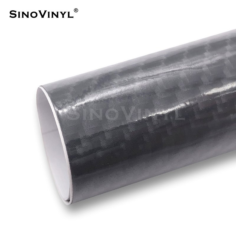 High Quality Gloss Black Color 5D 6D Carbon Fiber Car Decoration Film Auto Wrap Vinyl Sticker
